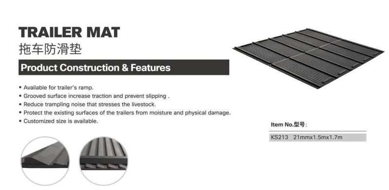 Best Sales Anti Slip Rubber Horse Trailer Ramp Mat in Different Size