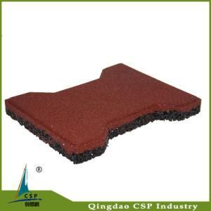 Outdoor Walkway High Density Black Color Rubber Paver