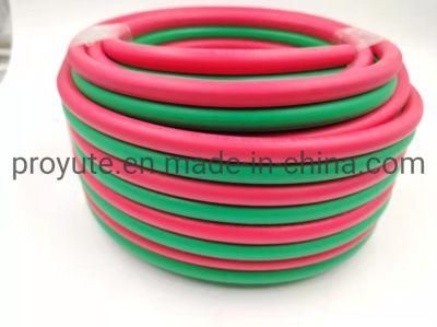 Twin Line Welding Hose, Hose Grade R, 1/4&quot;, 50 FT., Green, Red