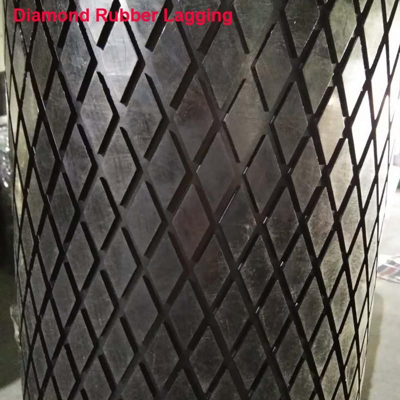 Belt Conveyor Drum Rubber Lagging Drum Pulley Ceramic Bonding Layer Pulley Lagging Thickness