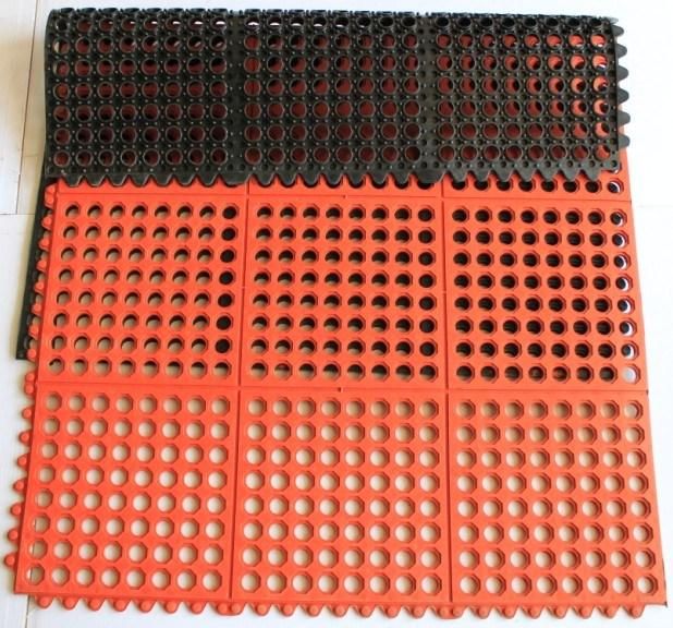 3′ X3′ Interlocking Oil Resistance Anti-Fatigue Kitchen Rubber Floor Mat