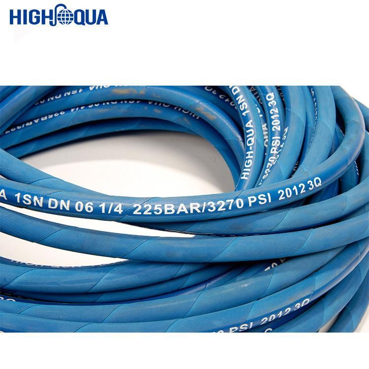 Blue Color SAE100 R1at / En 853 1sn Hydraulic Hose for Industry