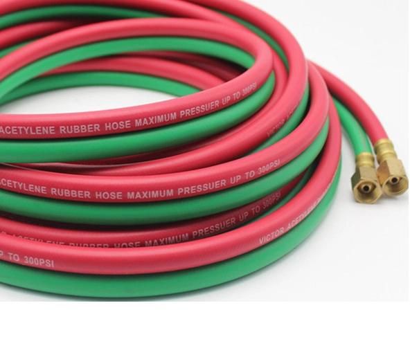 1/4" Twin Welding Hose 25FT with Brass Connectors