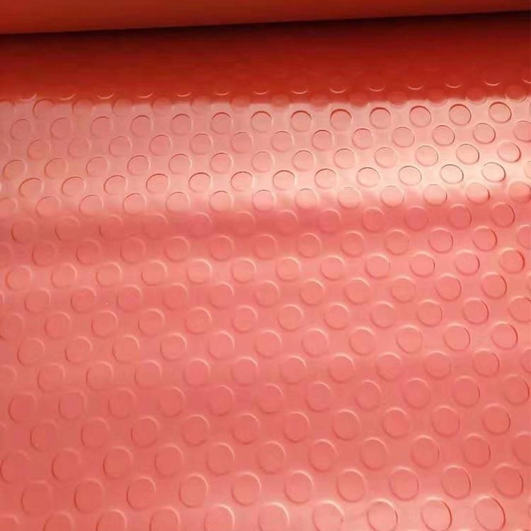Round Button Rubber Sheet, Stud Rubber Sheet for Flooring Rolls with Red, Black Color