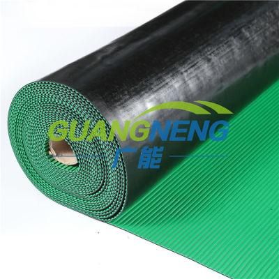 Green Anti-Abrasive Natural Rib Rubber Roll for Workshop