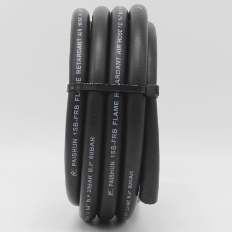 High Medium Pressure Flame Resistant Black Rubber Breathing Air Hose