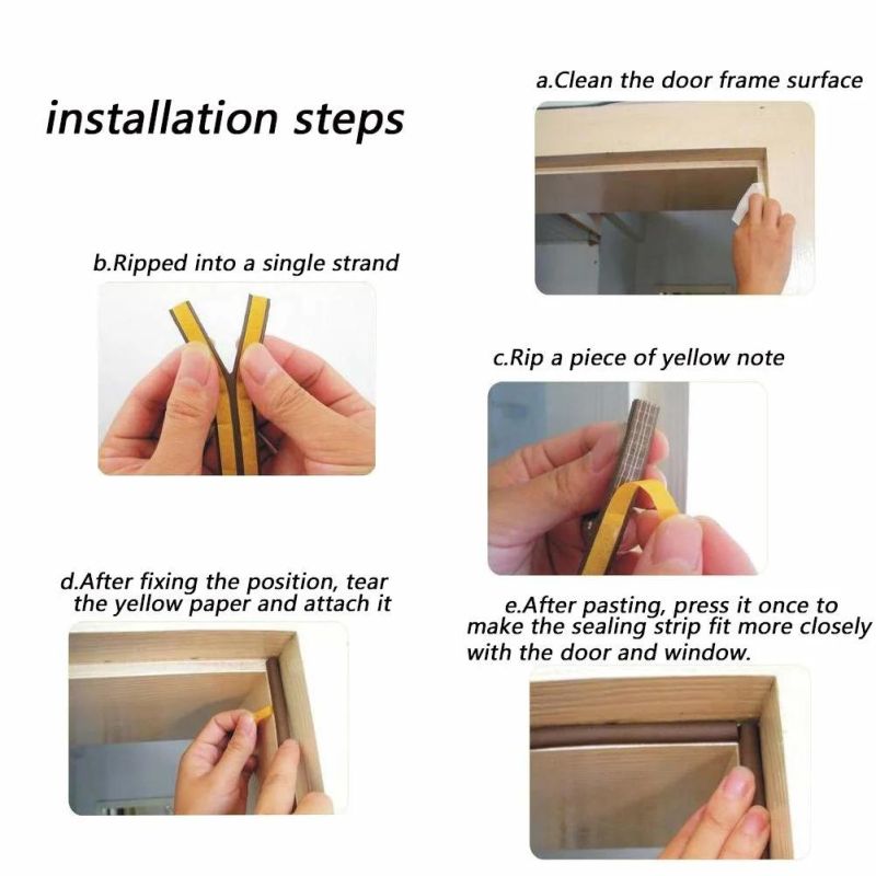 Door Window Anti-Collision Self-Adhesive Rubber Weatherstrip