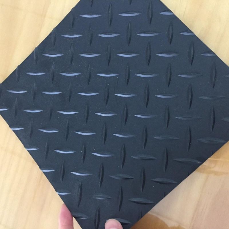 Black / Green / Gray Anti -Slip Diamond Pattern Floor Mat