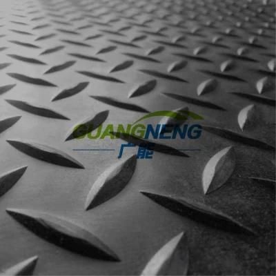 Black Anti-Abrasion Medium Stripe Antiskid Rubber Sheet