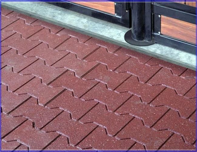 Outdoor Rubber Tile, Interlocking Rubber Tiles, Wearing-Resistant Rubber Tile