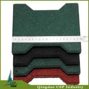 ASTM Cetificate Palyground Elastic Safety Rubber Tile, Rubber Tile Paver