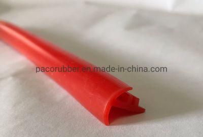 Red Color Silicone Rubber Sliding Door Seal Strip