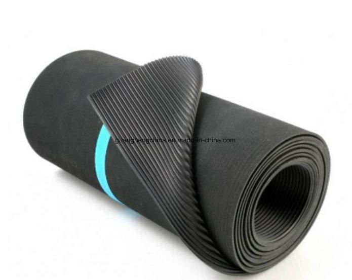 Green Anti-Abrasive Natural Rib Rubber Roll for Workshop