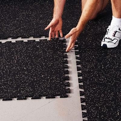 Interlock Rubber Tile Flooring Wear Resistance EPDM Rubber Flooring Mat