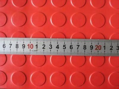 Red Color Round Button Rubber Sheet, Stud Rubber Sheet for Flooring Rolls