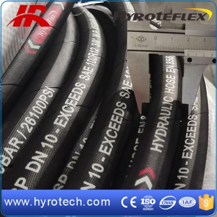 High Quality Wires Reinforced 5000psi Hydraulic Hose SAE 100r9, R12, DIN En856 4sp, 4sh