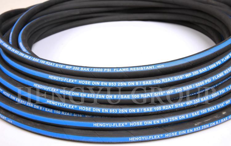 Hydraulic Hose Custom Sizes Minimum Minus 40 Degrees Centigrade Refrigeration Hoses DIN 853 2sn