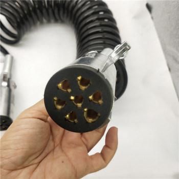 Heavy Duty Truck Hose 7 Pin Trailer Connector Spiral Cable 15 Pin Trailer Plug Plug Air Brake Hose