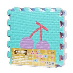 Meitoku Puzzle Mat, Colorful Fruits Puzzle EVA Mat, Soft Jigsaw Puzzle EVA Carpet Mat, Safety and Environmentally Friendly
