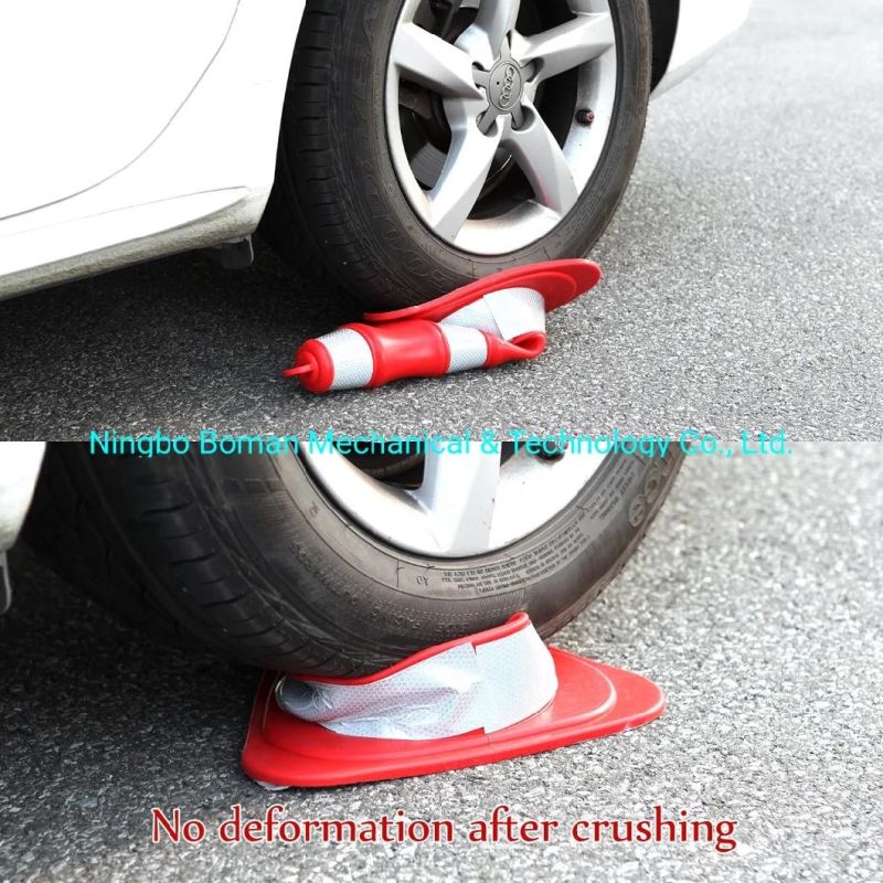 Soft Rubber Cones with Colored Reflective Tapes