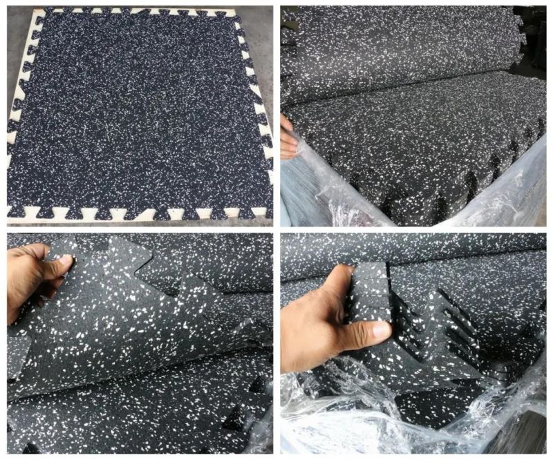 Interlocking High Density Fitness Gymnasium Rubber Flooring