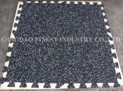 China Manufacturer Interlocking Popular Sizes 500X500X8mm Crossfit Reduce Shock Gym Rubber Mat Flooring Rubber Tile