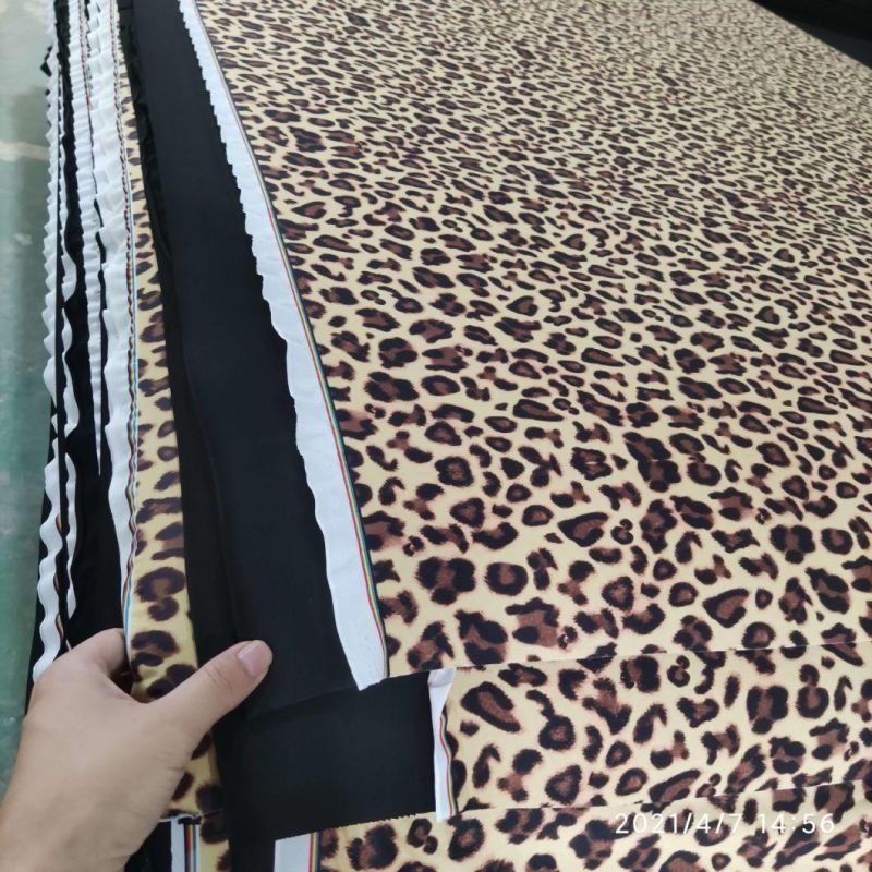 Fashion Leopard Printing Soft Fabrics Sponge Neoprene for Tote Bags