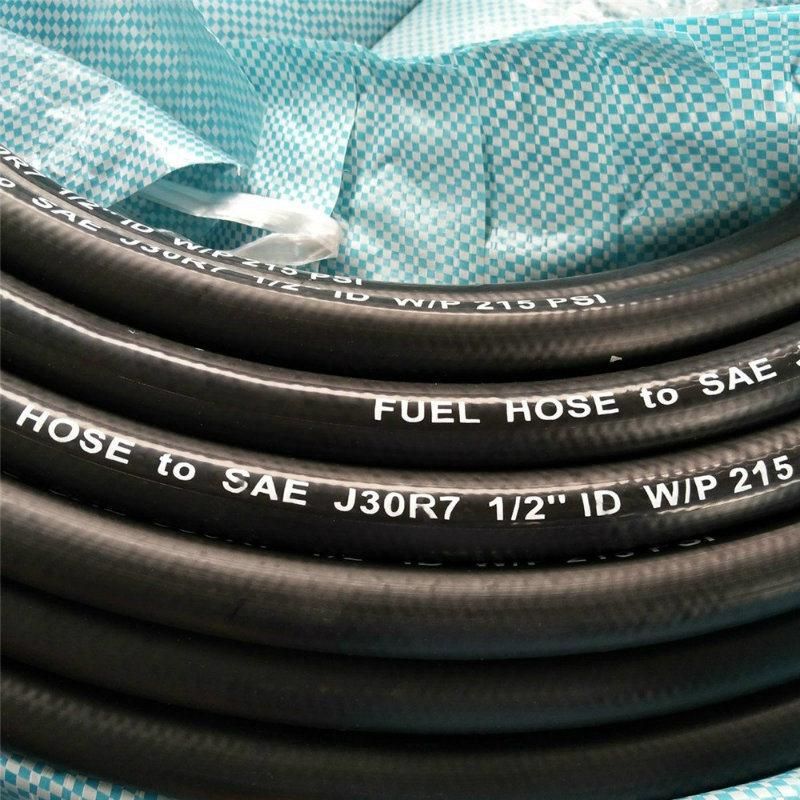 Black 3/8 Inch Fuel Hose with SAE 30r7 Standard