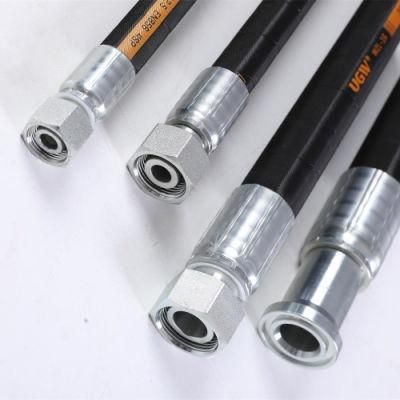 SAE 100 R2 Hydraulic Hose 6000psi Working Pressure Black Wrap Cover Hose