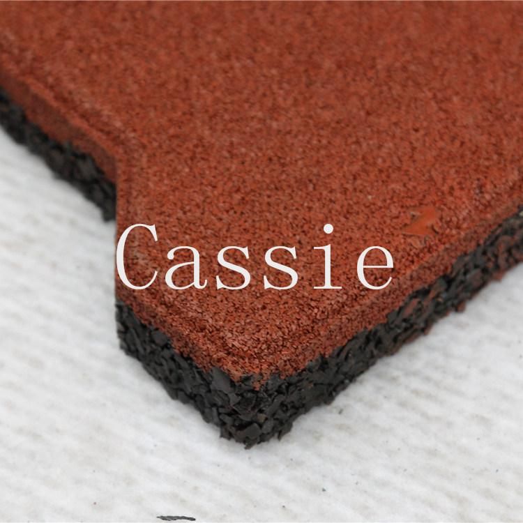 Interlocking Dog Bone Playground Square Rubber Tile