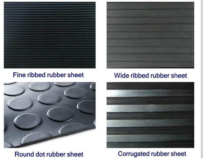3MPa Non-Slip Anti-Skid Coin/Diamond/ Orange Peel/Wide/Fine Ribbed Pattern Rubber Flooring Mat Rubber Sheet
