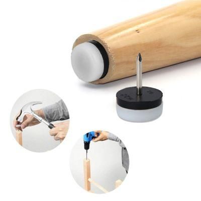 Senseco Factory Price Metal Plastic Base Customized for Sofa Cabinet Black Injection Leveling Adjustable Glides
