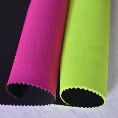 Fluorescent Green Stretchy 3mm Wetsuits Material Nylon Fabric Neoprene