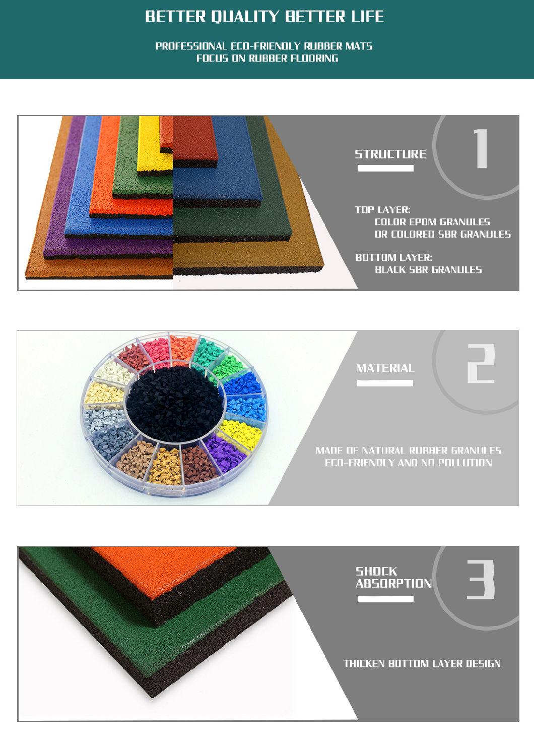Colored Surface Rubber Flooring Mat for Playground