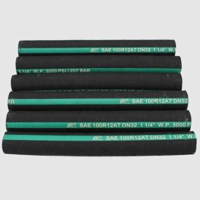 En856 4sp ID 1-1/4&quot; High Pressure Four Wire Spiral Hydraulic Rubber Hose