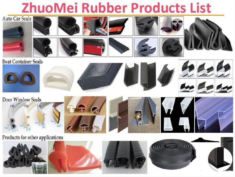 Grey Color PVC Rubber Bottom Door Sweep Seal