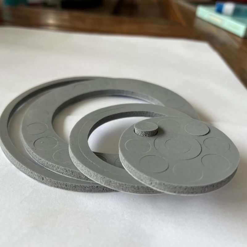 Close Cell Blue Silicone Sponge Rubber Sheet, Silicone Foam Rubber Sheet with Impression Fabric Surface
