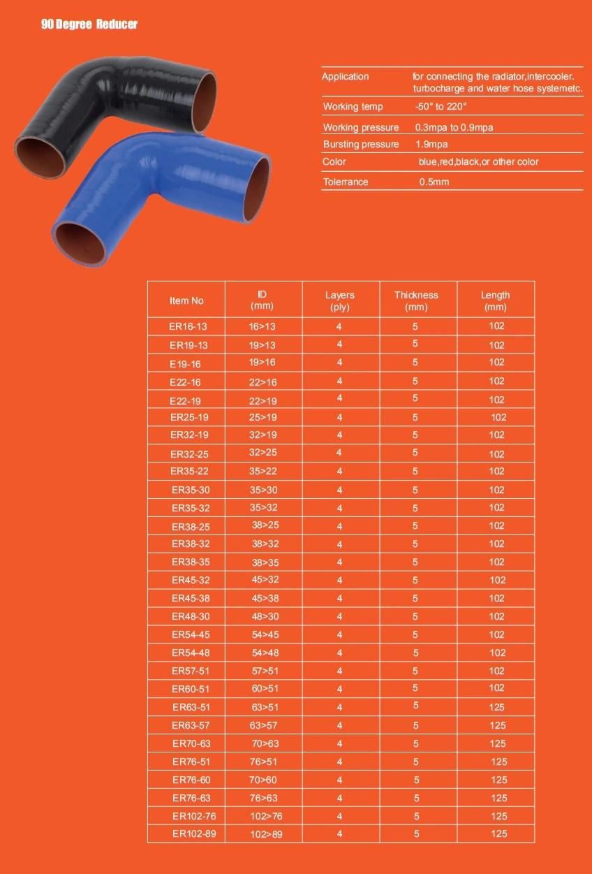Single Hump Silicone Hose Intercooler Silicone Hose Turbo Silicone Hose 45 Degree Reducer Elbow Flexible Silicone Hose