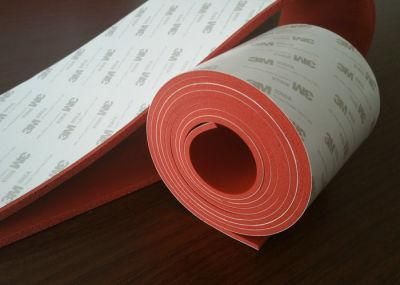 High Temperature Resistant Silicone Sponge Rubber Sheet, Silicone Foam Rubber Sheet with Backing 3m Adhesive Without Smell