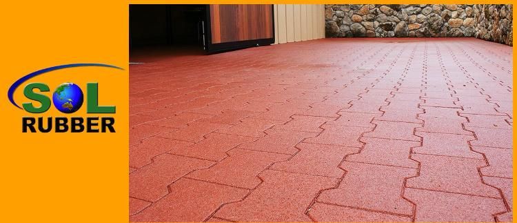 Heavy Duty Red Environmental Commercial Horse Stable Rubber Paver