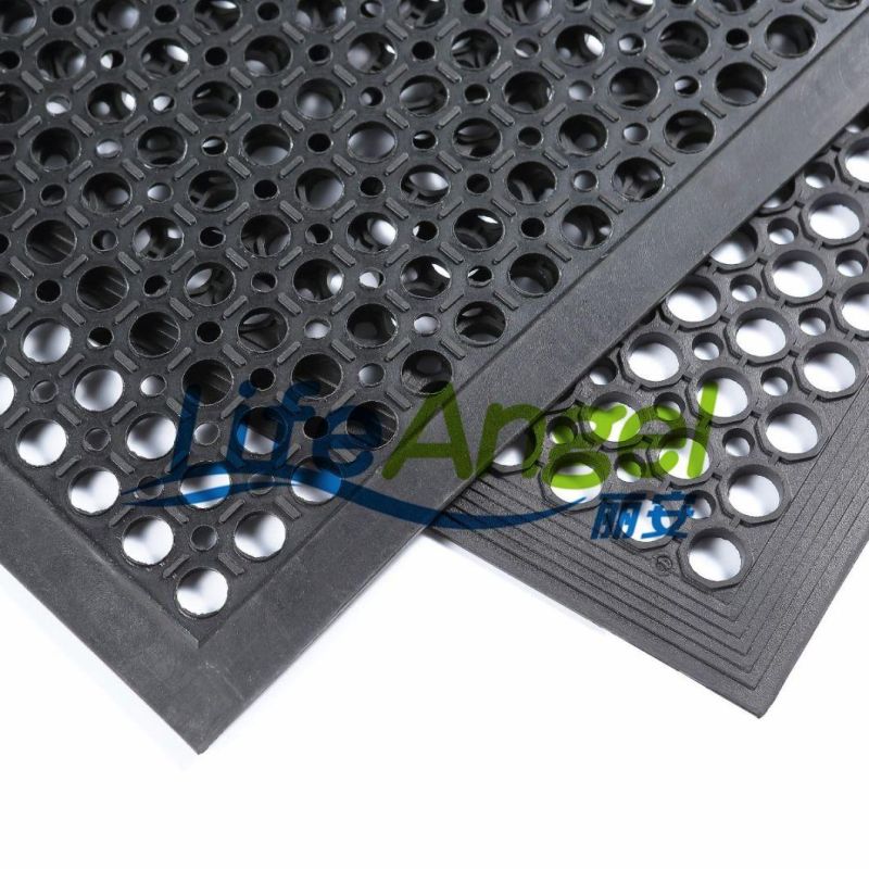 Wet Rooms, Workbench Anti-Fatigue Anti-Slip Hardwearing Rubber Hole Matting