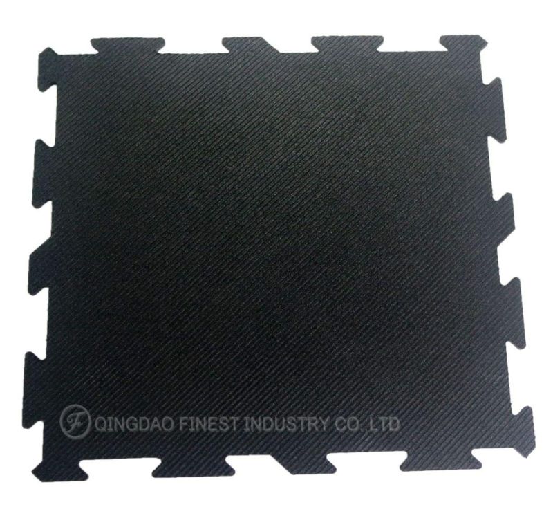 High Density Interlocking Gym Rubber Flooring Jigsaw Rubber Mat for Crossfit