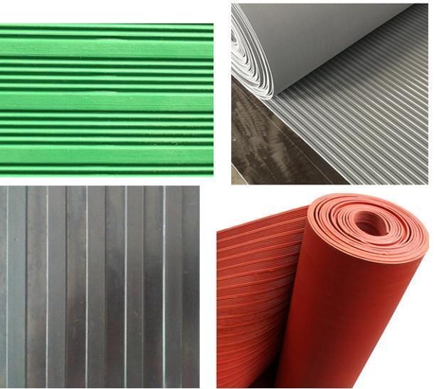 Cheap Anti-Slide Wide/Broad Ribbed Rubber Sheets/Mats for Workshop