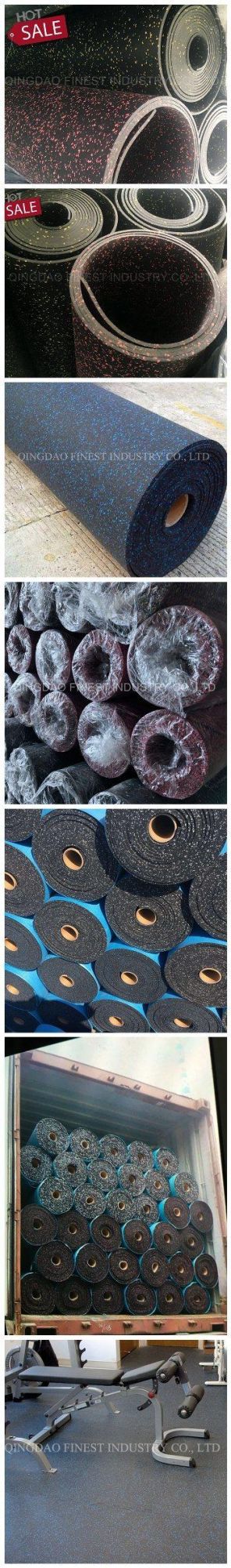 1.22mx10mx8mm Thickness 3-12mm Crossfit Anti Vibration Shock Absorber EPDM Speckles Gym Rubber Flooring Roll