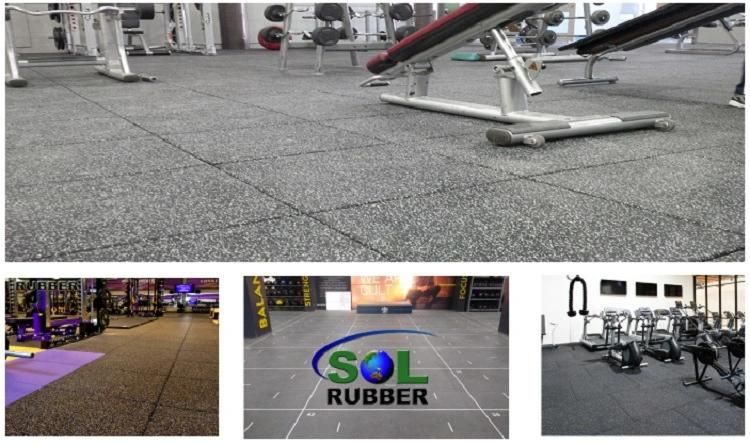 15mm SBR Comfortable Mat Environment Friendly Gym Floor Rubber Flooring