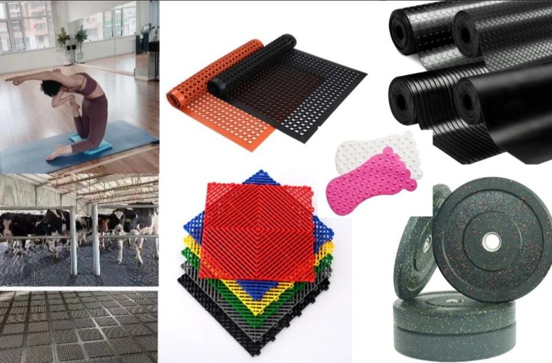 Shock Absorbing Anti-Fatigue Porous Rubber Mat, Workshop Floor Protector Mats