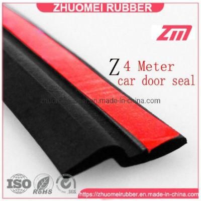 Black Rubber Z Type Sealing Strip for Car Doors with 3m Tape