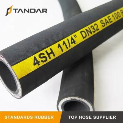 4sh High Pressure Spiral Reinforced Rubber Hydraulic Hose with Fitting