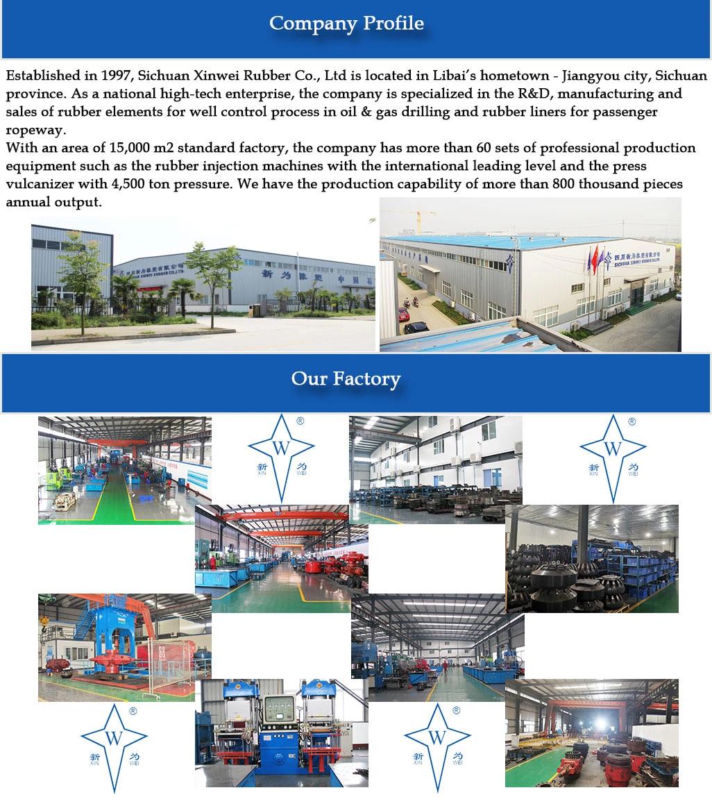 Separated Type RAM Packer Type U Rubber Seal for Well Control RAM Packer