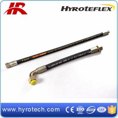 3/8 Inch High Pressure Steel Wire Braided Hydraulic Rubber Hose R1at/R2at